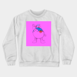 majin buu in marshmallow man cosplay Crewneck Sweatshirt